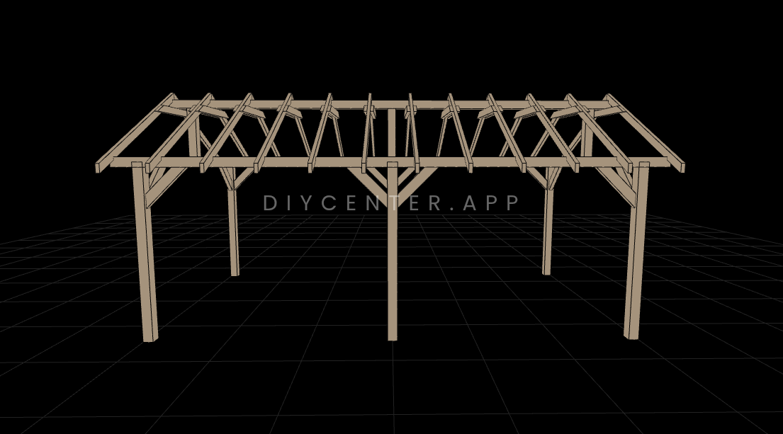 Gable-roof gazebo
